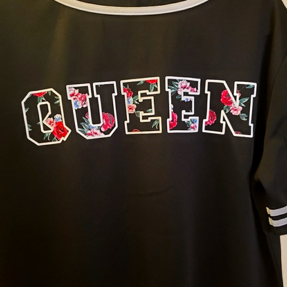 Queen Baseball Jersey in Black (Lg) - Picture 3 of 5